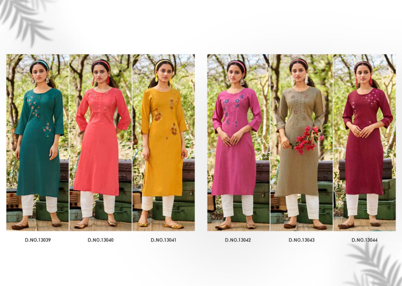 Kalaroop Mentos Designer Fancy Ethnic Wear Rayon Embroidery Kurti Collection